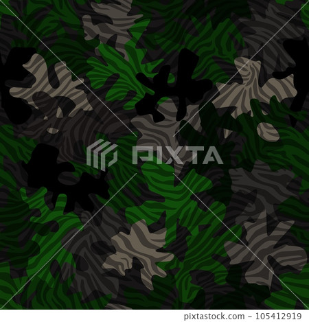 Camouflage seamless pattern background masking camo repeat print 105412919