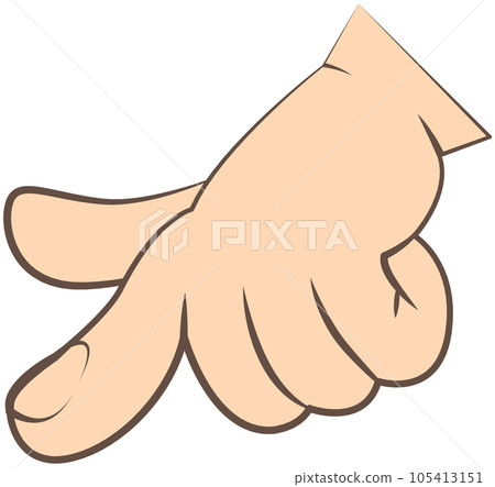 Hand pointing down. Part of arm. Direction of movement and indication. Human arm gesture indicate Hand pointing down. Part of arm. Direction of movement and indication. Human arm gesture indicate 105413151