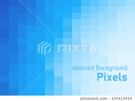 Abstract pixels pattern, geometric mosaic background, blue color gradient, vector illustration template for wallpaper, poster, wrapping paper, banner, website. 105413414