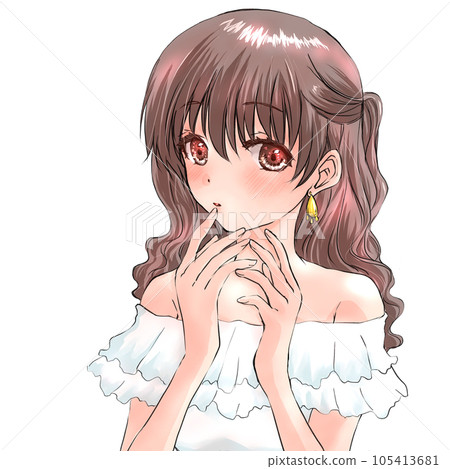 A shy girl 105413681