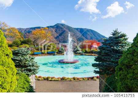 日本主要旅遊目的地之一箱根的秋天，箱根強羅公園有秋葉 105413755