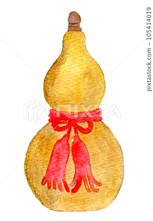 葫蘆辣椒容器水彩插圖 105414019