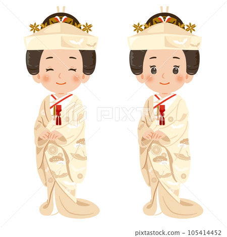 Japanese hair, pure white, hidden corners, smiling woman Japanese hair, pure white, hidden corners, smiling woman 105414452