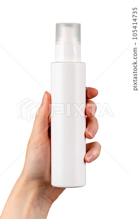 Spray bottle, cosmetic product mockup, isolated on white background Spray bottle, cosmetic product mockup, isolated on white background 105414735