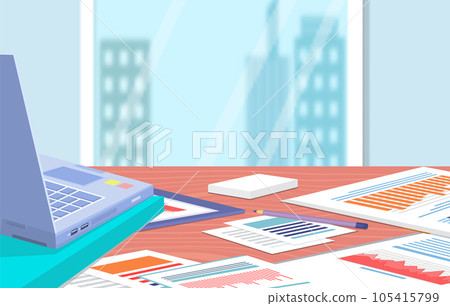 Analyze statistical indicators, business data. Work with marketing research. Data analysis isometric 105415799