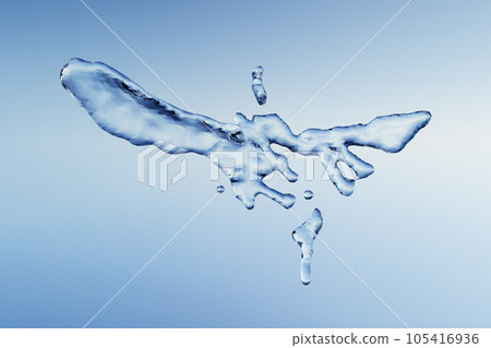 濺水的 3D 插圖 濺水的 3D 插圖 105416936