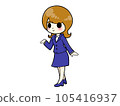 Illustration of a woman in a suit 105416937