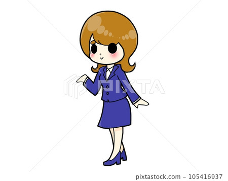 Illustration of a woman in a suit 105416937