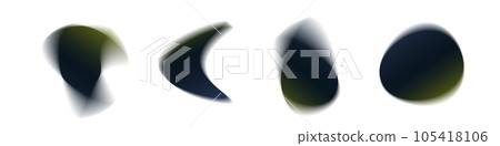 Abstract blur texture, soft light effects. Colorful design shaped into round 3D spots, adding a graphic touch. Flat vector illustrations isolated on white background. 105418106