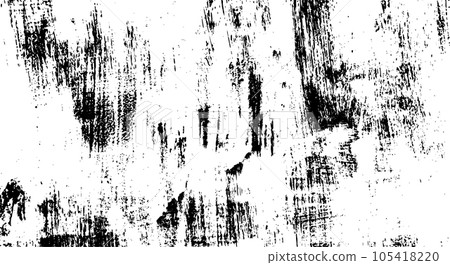 Grainy grunge texture on vintage paper. old Black pattern with edgy design. Essential for grange style artwork. Flat vector illustrations isolated on white background. 105418220