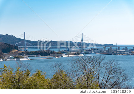 Landscape of Kesennuma Bay 105418299