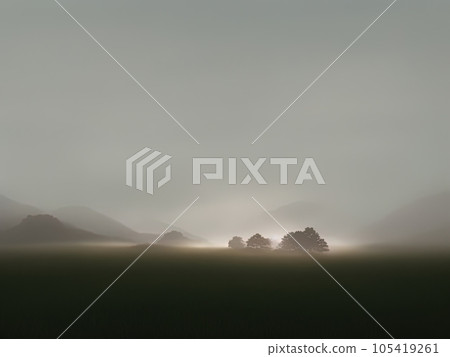 the hills landscape mist.  105419261