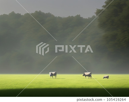 the hills landscape mist.  105419264