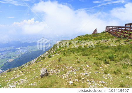 Mt. Ibuki in summer with alpine plants blooming Mt. Ibuki in summer with alpine plants blooming 105419407