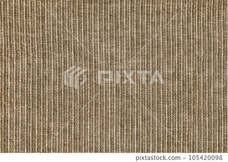 Natural brown linen texture with striped pattern as background, wallpaper 105420098