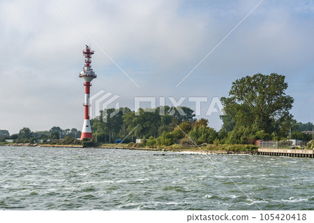 Tower ARTP-1 vessel traffic control system Baltic Vistula Spit, Baltiysk. Kaliningrad region. Russia Tower ARTP-1 vessel traffic control system Baltic Vistula Spit, Baltiysk. Kaliningrad region. Russia 105420418