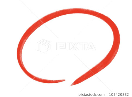 Handwritten red circle 105420882