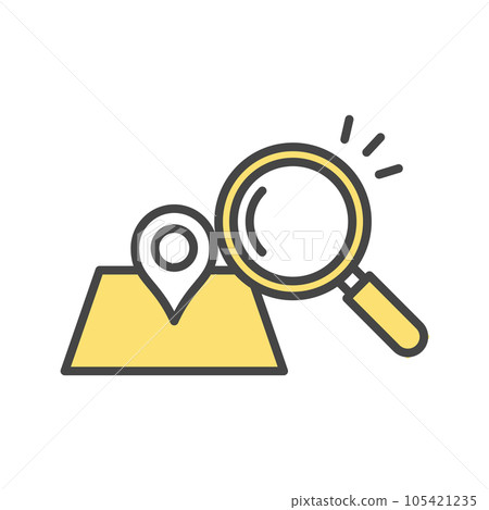 房地產土地待售位置地圖搜索圖標 房地產土地待售位置地圖搜索圖標 105421235