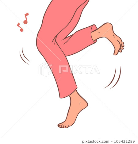 Women legs dancing isolated on white background Women legs dancing isolated on white background 105421289