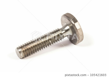 One metal carriage bolt steel. Tool machine. Generate Ai One metal carriage bolt steel. Tool machine. Generate Ai 105421603