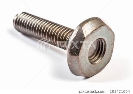 One metal carriage bolt. Screw bolt. Generate Ai One metal carriage bolt. Screw bolt. Generate Ai 105421604