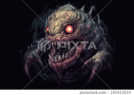 Horror movie monster creepy. Danger dark. Generate Ai Horror movie monster creepy. Danger dark. Generate Ai 105421634
