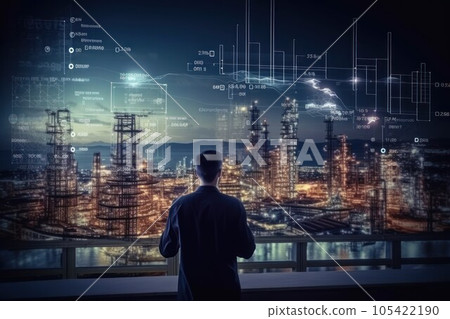 Business oil gas graph trade. Economy data. Generate Ai 105422190