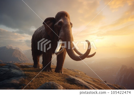 Wooly mammoth mammal. Body fauna. Generate Ai Wooly mammoth mammal. Body fauna. Generate Ai 105422474
