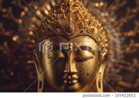Buddhist ornament mandala Buddha. Holy ancient. Generate Ai 105422652