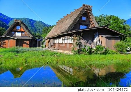[Gifu Prefecture] Shirakawa-go under sunny weather 105424372