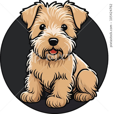 Excellent and lovely terrier dog vector art Excellent and lovely terrier dog vector art 105424762