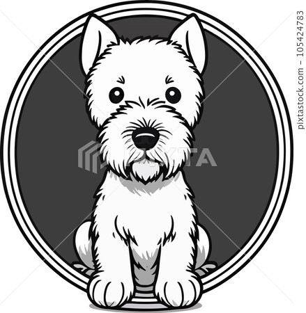 Fantastical and lovely terrier dog vector art Fantastical and lovely terrier dog vector art 105424783