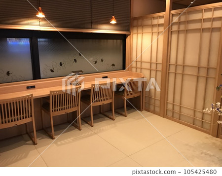 A resting place in the hot spring of a ryokan A resting place in the hot spring of a ryokan 105425480