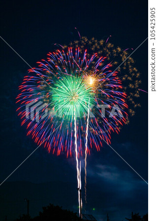 著色夏夜天空的煙花 著色夏夜天空的煙花 105425905