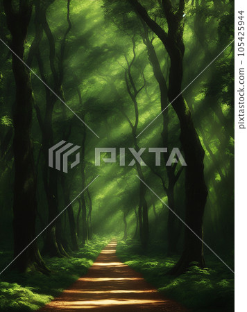 Forest path [AI-generated image] 105425944