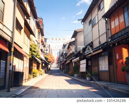 動漫背景_秋天的古城_002.jpg 105426286