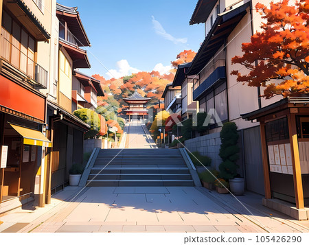 動漫背景_秋天的古城_006.jpg 105426290