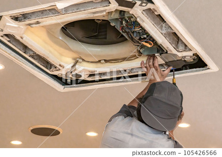 Ceiling and commercial air conditioner repair work Ceiling and commercial air conditioner repair work 105426566