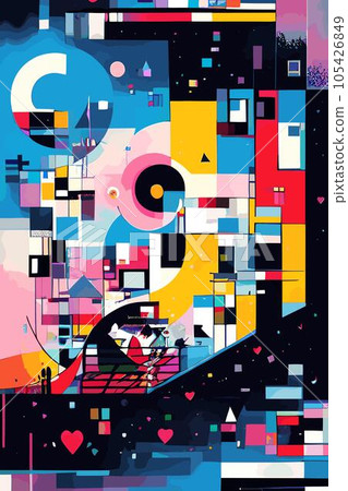 Artistic vector contemporary colorful background 105426849