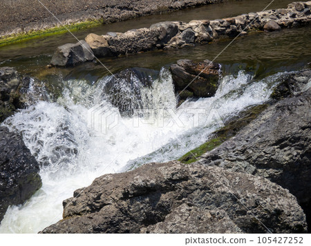 The flow of the Kako River in Toryu-nada (Kato City, Hyogo Prefecture). The flow of the Kako River in Toryu-nada (Kato City, Hyogo Prefecture). 105427252