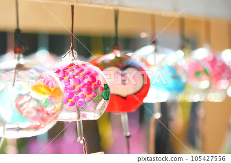 Colorful wind chimes 105427556