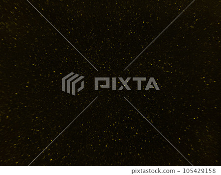 A background image in which a lot of fine gold lights are glittering in a black space 105429158