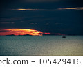 View of the evening sky and the beautiful sea 105429416