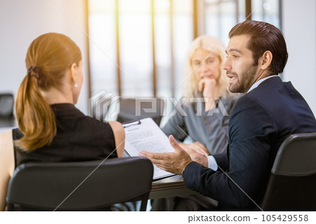 business manager businesspeople talking together conversation at office meeting room happy talk discussion with team business manager businesspeople talking together conversation at office meeting room happy talk discussion with team 105429558