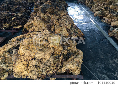 Rubber left over from the latex production process to be used to make other materials. Rubber left over from the latex production process to be used to make other materials. 105430030