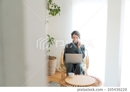 女人做遠程辦公 女人做遠程辦公 105430220