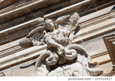 Statue of the angel, church of Saint Ignatius in Dubrovnik Statue of the angel, church of Saint Ignatius in Dubrovnik 105430427