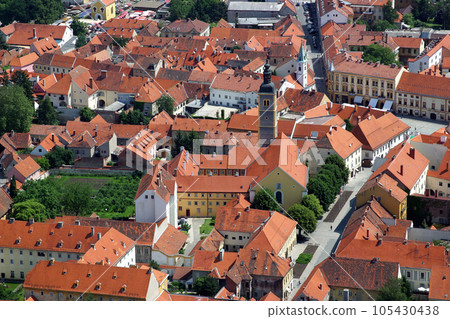 Aerial view of Varazdin, city in northwestern Croatia Aerial view of Varazdin, city in northwestern Croatia 105430438