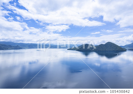 從浮禦堂公園眺望洞爺湖中島（鳥瞰圖） 105430842