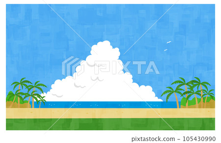 Flat road and summer background material Horizontal position Flat road and summer background material Horizontal position 105430990